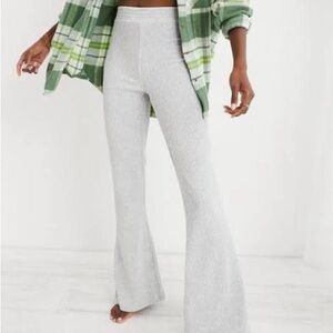Aerie Groove On Velour High Waisted Flare Pants